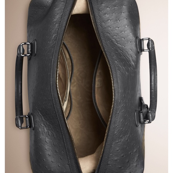 Burberry Bags Burberry Ostrich Leather Holdall Duffel Bag Poshmark